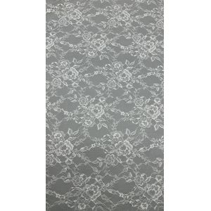 White Lace New Design Tulle Mesh Fabric Floral Breathe for Cauasl Gowns