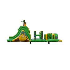 Funny Jungle Race Inflatable Obstacle Courses Amusement Park