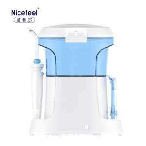 Family Countertop Water Flosser CQC Table Top Flosser With 7pc Jet Tips