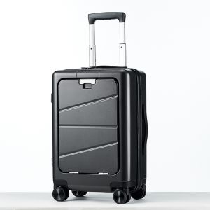 Quick Access Front-Door Luggage Front Opening Hard Shell Carry-on with Password