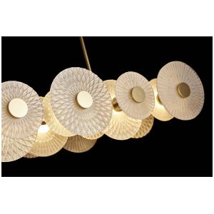 24V 3500K Champagne Gold Glass Custom Chandeliers Soft Brightness