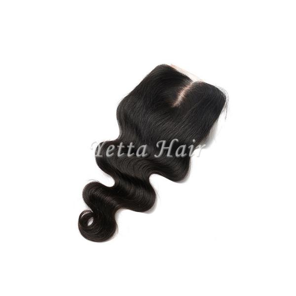 Buy Free Parting / Mid Parting Lace Top Closure Remy Hair , Body Wave Brazilian Virgin Hair at wholesale prices