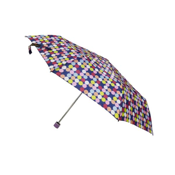 Buy Full Color Printing Pongee 190T Mini Ladies Folding Umbrella TUV Approved at wholesale prices