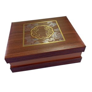 Wholeasale Customized High Quality Imitation Wood Pattern Gift Packaging Box