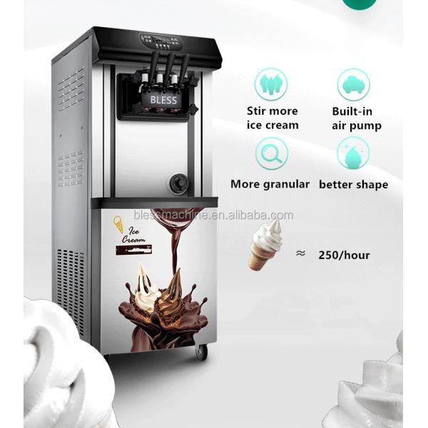 Industrial Ice Cream Machine with 304 Stainless Steel Construction and 220V/50Hz Voltage