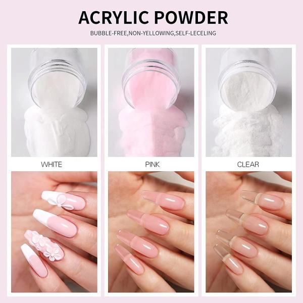 OEM Factory Wholesale Fast Dry Nail Acrylic Powder Crystal Transparency Clear Acrylic Powder for DIY