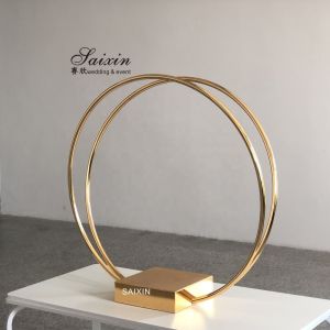 ZT-354 New wedding centerpieces gold metal round arch flower stand for event