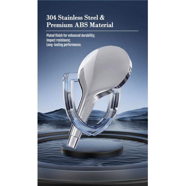 Spa Microbubble Shower Head with G1/2 Universal Connector – Antibacterial Silicone Nozzles, 3-Function Modes, ABS + 304 Stainless Steel