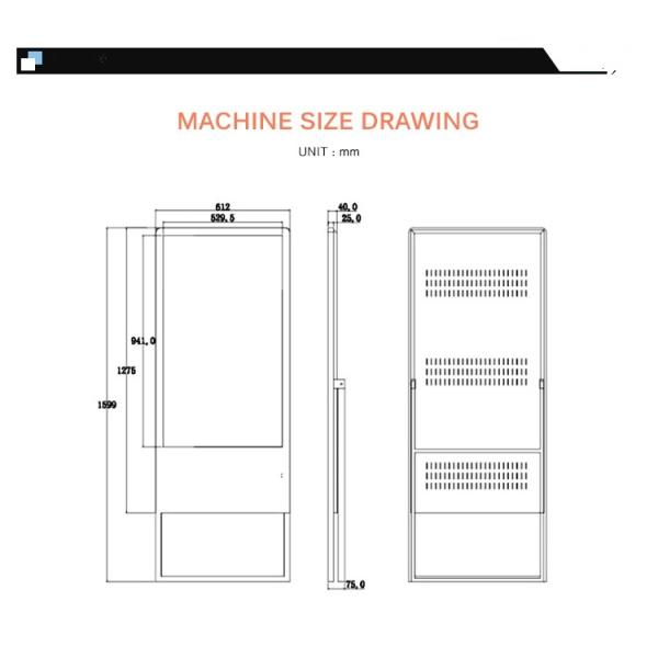 Foldable Advertising Digital Signage Menu Board Floor Stand Type 3G / 4G Optional