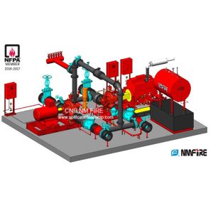 Quality NFPA20 Accordance Fire Pump Skid Package With Split Case Fire Pump Sets 150PSI for sale
