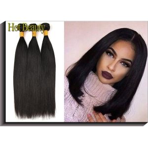 Brazilian Human Hair Grade 6A Virgin Hair , Silk Straight Human Hair Weave Weft