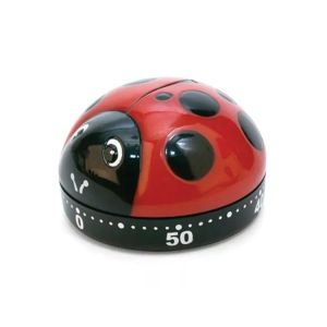 ABS Material Lovely 60 Minute Plastic Ladybug Kitchen Timer 61x40mm
