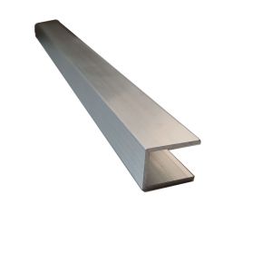 T5 U Channel Glass Aluminum Railing Profiles Extruded Anodizing For Balcony