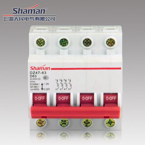 High quality good price DZ47-63D-4P-63A Mini circuit breaker,murray circuit