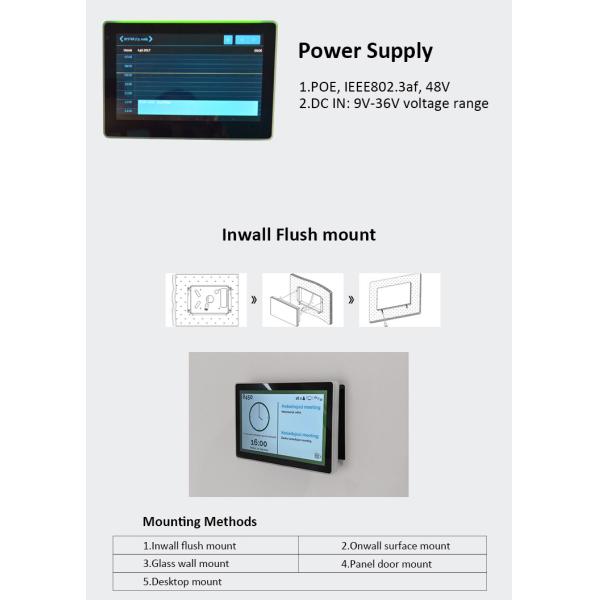 Sibo Customized Wall Mount Android Tablet PC With Rj45 Port No Physical Button
