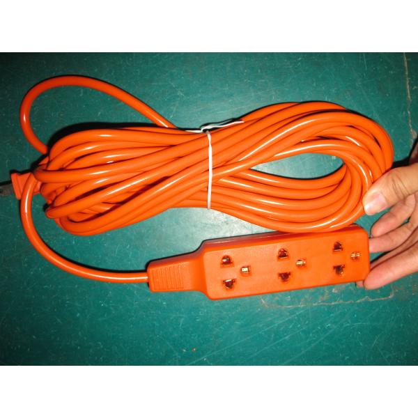 Oxygen Free Bared Stranded Copper Conductor Material Surge Protector Power Strip Orange Euro 2 Round Pin Plug SJT 2/16AWG