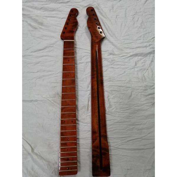 Custom Grand 22 Fret Roasted Maple Electric Guitar Neck for Handmade Tele Guitar Kits Gloss Finished with Bone Nut