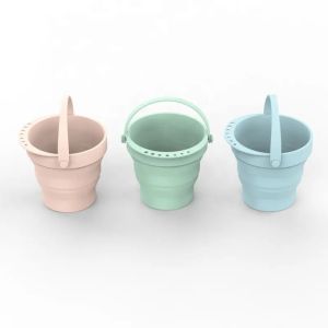 Leakproof Silicone Paintbrush Bucket , Harmless Silicone Pen Wash Folding Bucket
