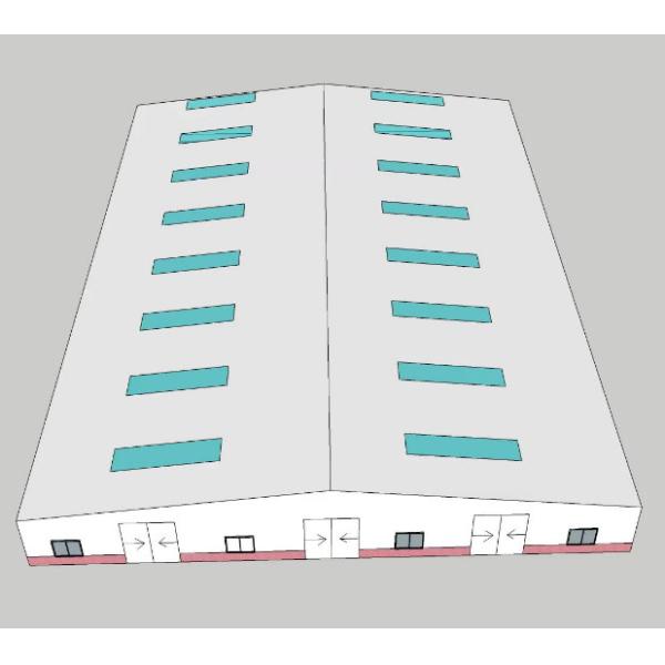 Wind Proof Light Steel Structure Hangar Hot Rolled For Factory Earthquake