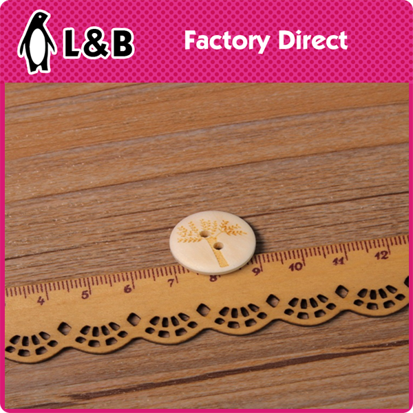 Custom Fashion Logo Wood Button