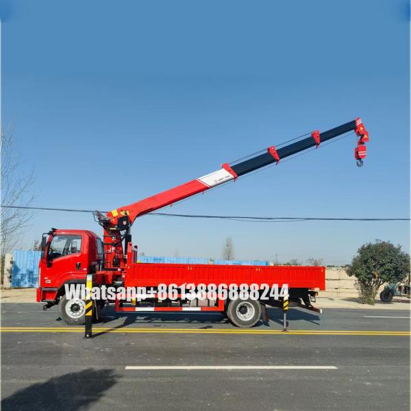 Shacman XUANDE Cargo Truck Mounted 4 Section 8 Tons Crane Boom Truck Lifting Truck Crane