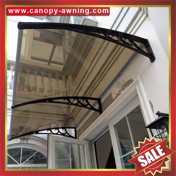 Buy house diy door window pc polycarbonate canopy awning shelter canopies shield with aluminum alu bracket arm for sale at wholesale prices