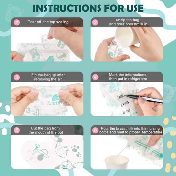 8.4oz Liquid Spout Bag , BOPP Double Zipper Seal Breast Milk Pouch