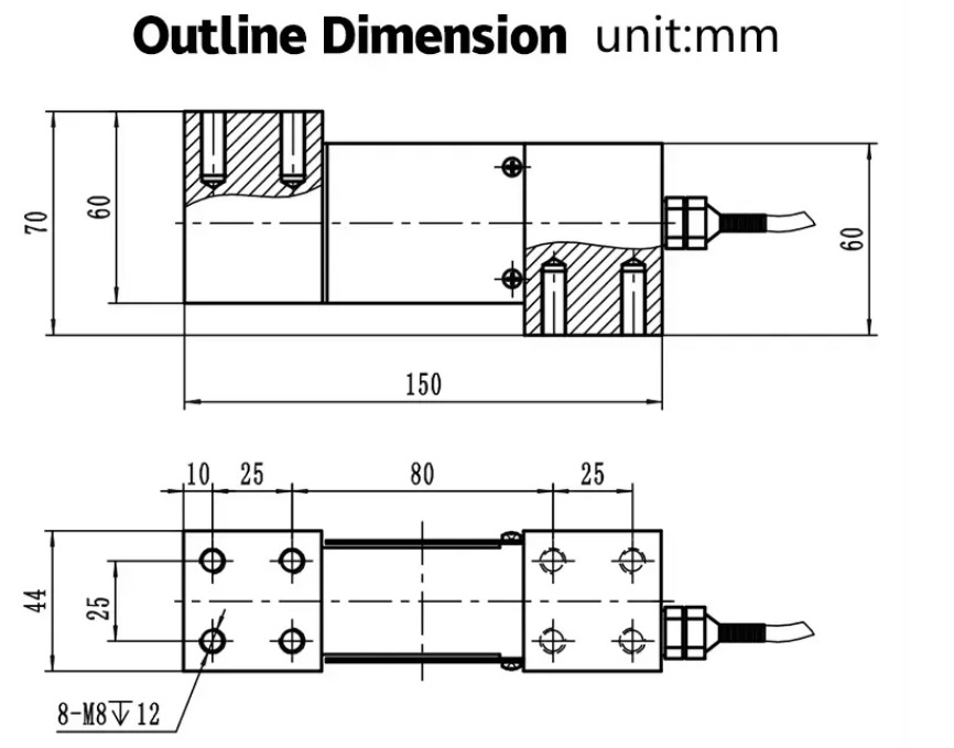 Shear Beam Load Cell Cantilever High Precision Platform Scales Weighing Cell Sensor