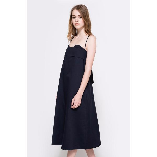 Best Quality Plus Size Navy Blue Midi Elegant Lady Dress