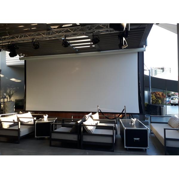 16/9 300 Inch Tab Tensioned Motorized Projection Screen 160 Degree Customized