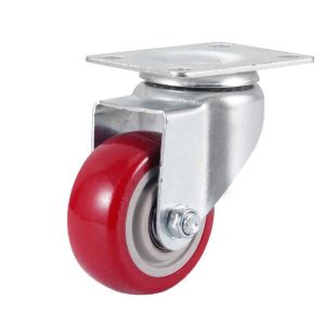 4 Inch Medium Flat Casters Red Wheel Castors Freezer Accessories Chiller Part