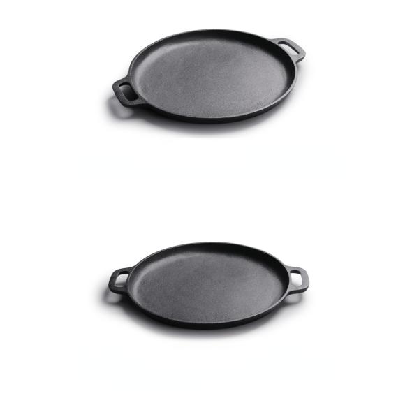 Outdoor Camping Bbq Plate 30cm Metal Material Cast Iron Reversible