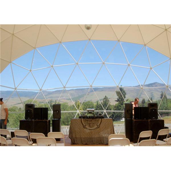 Windproof Geodesic Tent Dome With White Wall For Outdoor Activities