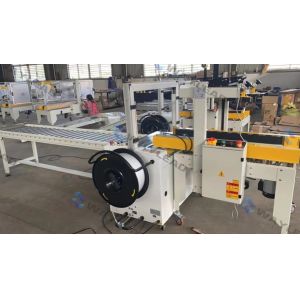 Automatic Case Folding Sealing Strapping Machine Electric Driven Type For