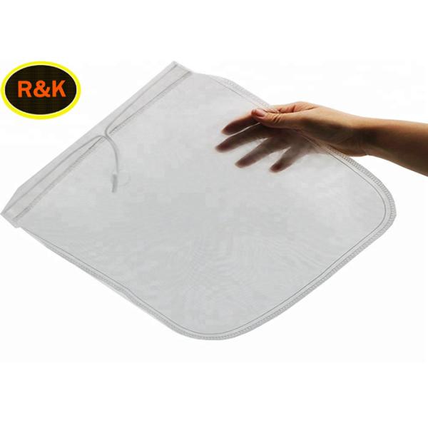 Buy Reusable And Durable 30*30 Cm Nut Milk Nylon Fabric 100 Micron Filter Bag With Drawstring at wholesale prices