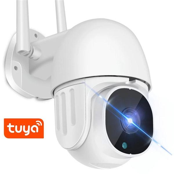 Buy Tuya Smart Life Google Alexa PTZ 1080P 2MP HD Waterproof Outdoor IP Camera P2P WiFi Security Camera CCTV Surveillance at wholesale prices