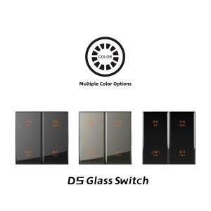 Push Button Electrical Wall Switch Zigbee Protocol Glass Material