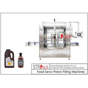 Linear Barbecue Sauce Volumetric Piston Filling Machine 316L Stainless Steel