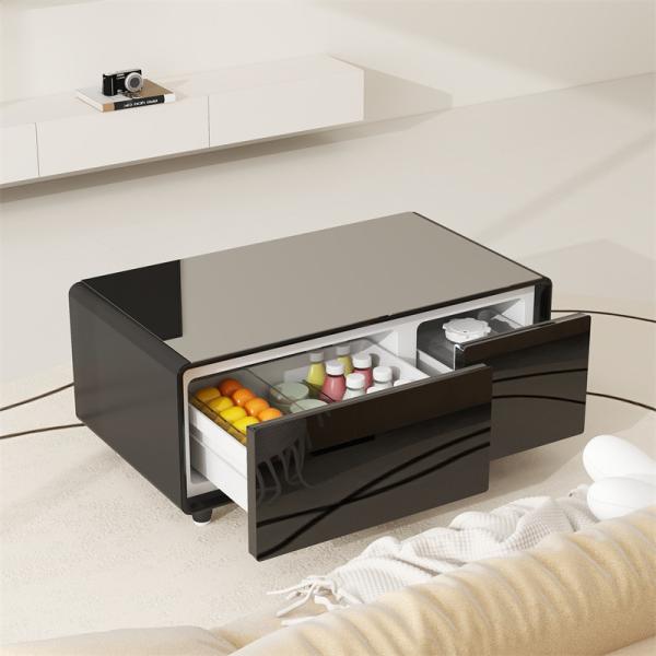 Customized Smart Coffee Table with Refrigerated Freezer Drawer and Wireless