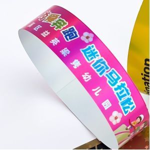 Security Holographic Wristbands Disposable Featuring Custom Printed Text and
