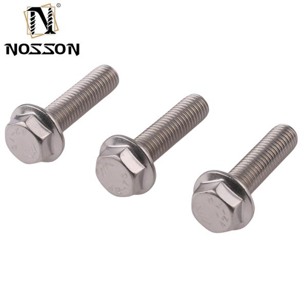 Black Oxide SCM 435 Alloy Steel Grade 5 UNC Hex Head Serrated Flange Bolt with DIN Standard Grade A2-70/A4-80/304/316