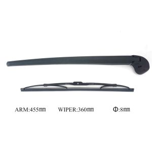 Black Bendable Rear Windshield Wiper for Smooth and Streak-Free Cleaning