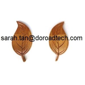 New Hot Sale Wooden Leaf Shaped USB Pen Drives