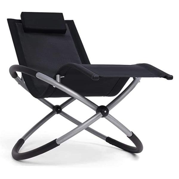 Modern Outdoor Furniture Folding Zero Gravity Rocking Chair for Patio Garden and Beach