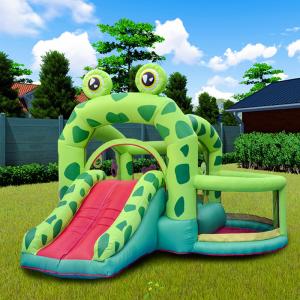 China Customized Kids 3 In 1 Frog Inflatable Bouncer Castle With Ball Pit on sale