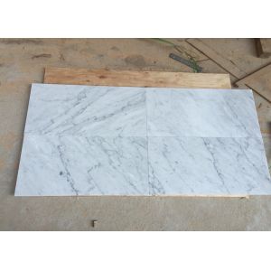Customized White Carrara Marble Natural Stone Tiles Polished Surface