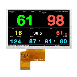 Durable 7 Inch TFT LCD Screen TFT LCD Panel 700nits High Contrast Ratio