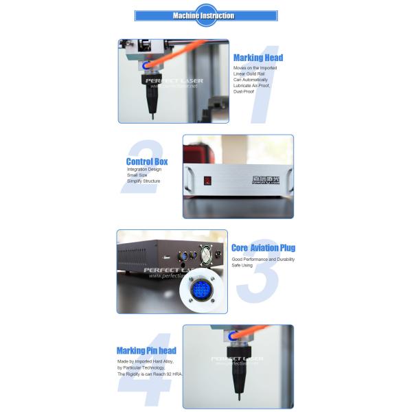 Electric Auto Dot Pin Marking Machine 50HZ For Metal Material HRC 92 Hardness