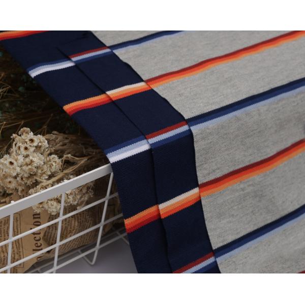 Combed Cotton And Durble Breathable Striped Knit Fabric For Casual Polo Shirt