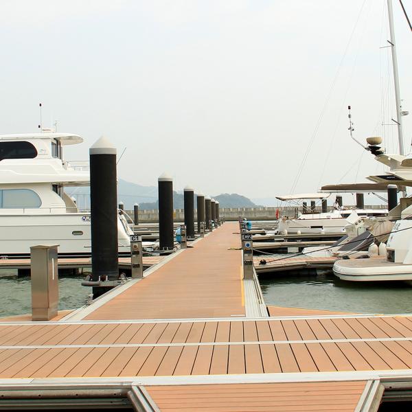 Sturdy Aluminum Alloy Floating Docks Pontoon For Marina Wharf Engineering Use With LLDPE Floaters